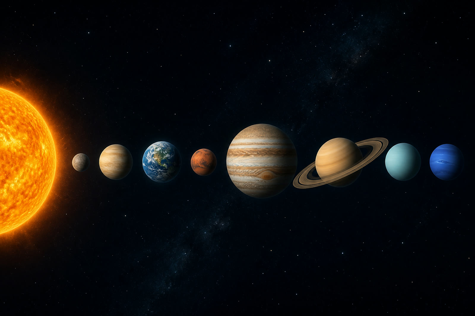 太阳系行星在星空中的排列